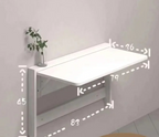 Space-Saving Ultra-Slim Fold-Down Wall Desk
