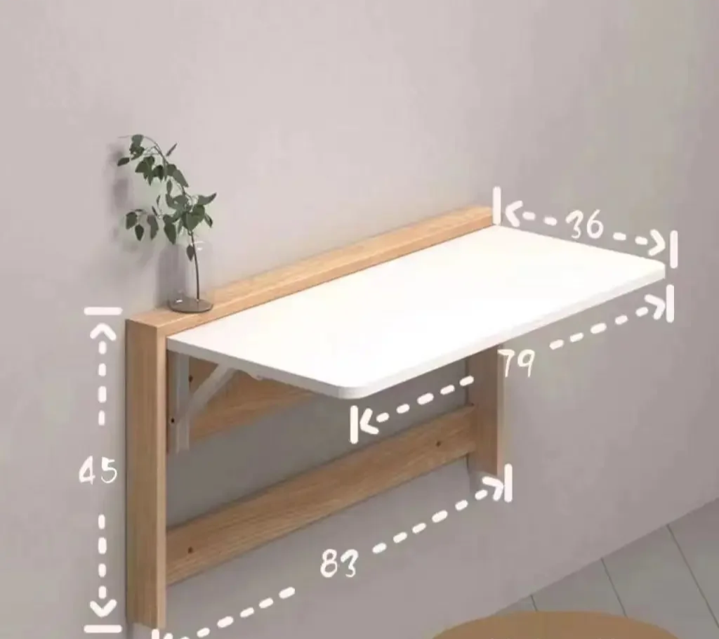 Space-Saving Ultra-Slim Fold-Down Wall Desk