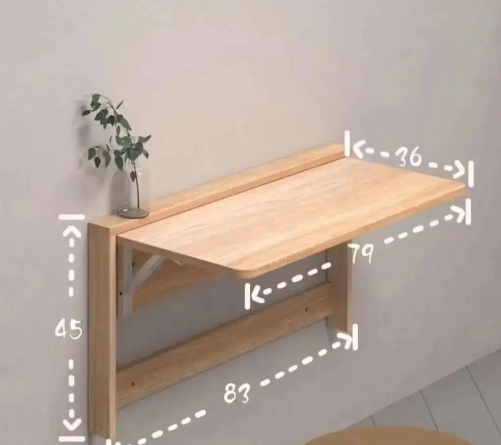 Space-Saving Ultra-Slim Fold-Down Wall Desk