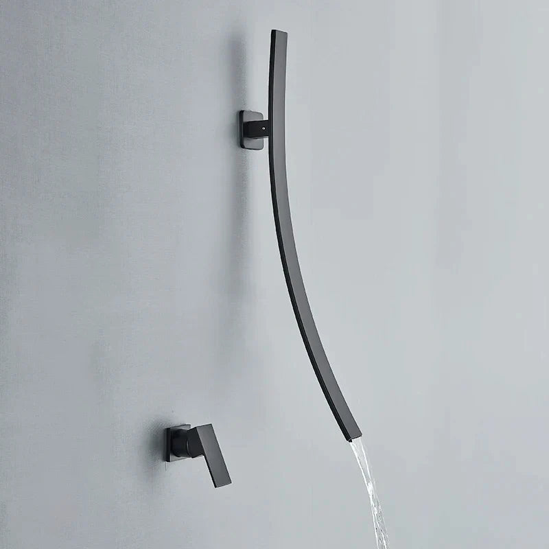 Space-Saving Wall-Mount Ceramic Disc Valve Bathroom Faucet