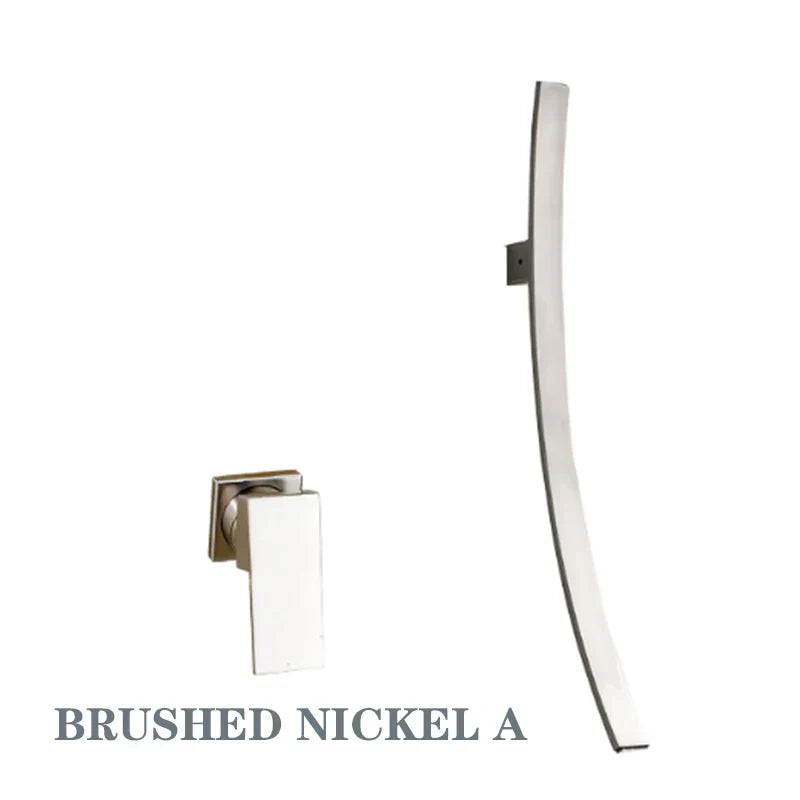 Space-Saving Wall-Mount Ceramic Disc Valve Bathroom Faucet