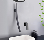 Space-Saving Wall-Mount Ceramic Disc Valve Bathroom Faucet