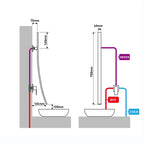 Space-Saving Wall-Mount Ceramic Disc Valve Bathroom Faucet