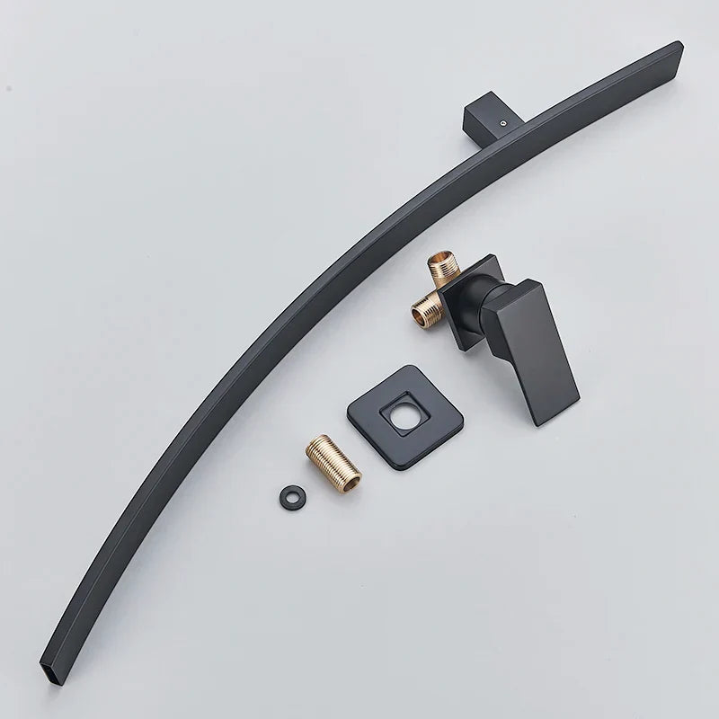Space-Saving Wall-Mount Ceramic Disc Valve Bathroom Faucet