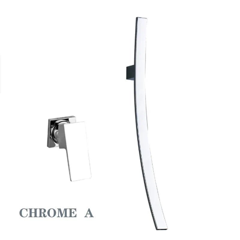 Space-Saving Wall-Mount Ceramic Disc Valve Bathroom Faucet