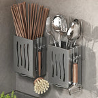 Space-Saving Wall-Mounted Draining Cutlery Organizer