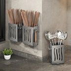 Space-Saving Wall-Mounted Draining Cutlery Organizer