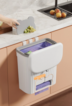 Space-Saving Wall-Mounted Odor-Control Trash Can