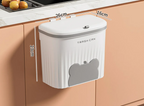 Space-Saving Wall-Mounted Odor-Control Trash Can
