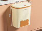 Space-Saving Wall-Mounted Odor-Control Trash Can