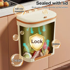 Space-Saving Wall-Mounted Odor-Control Trash Can
