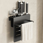 Space-Saving Wall-Mounted Stainless Steel Knife Holder (Integrated Cutting Board Rack)