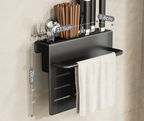 Space-Saving Wall-Mounted Stainless Steel Knife Holder (Integrated Cutting Board Rack)