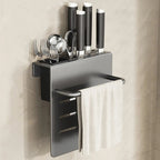 Space-Saving Wall-Mounted Stainless Steel Knife Holder (Integrated Cutting Board Rack)