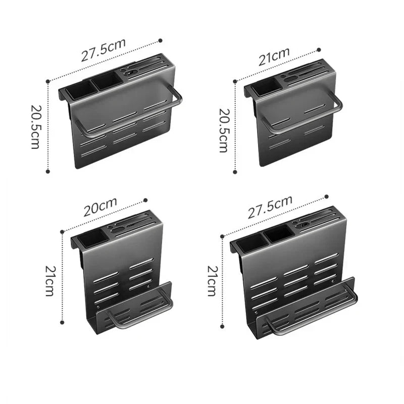 Space-Saving Wall-Mounted Stainless Steel Knife Holder (Integrated Cutting Board Rack)