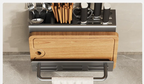 Space-Saving Wall-Mounted Stainless Steel Knife Holder (Integrated Cutting Board Rack)