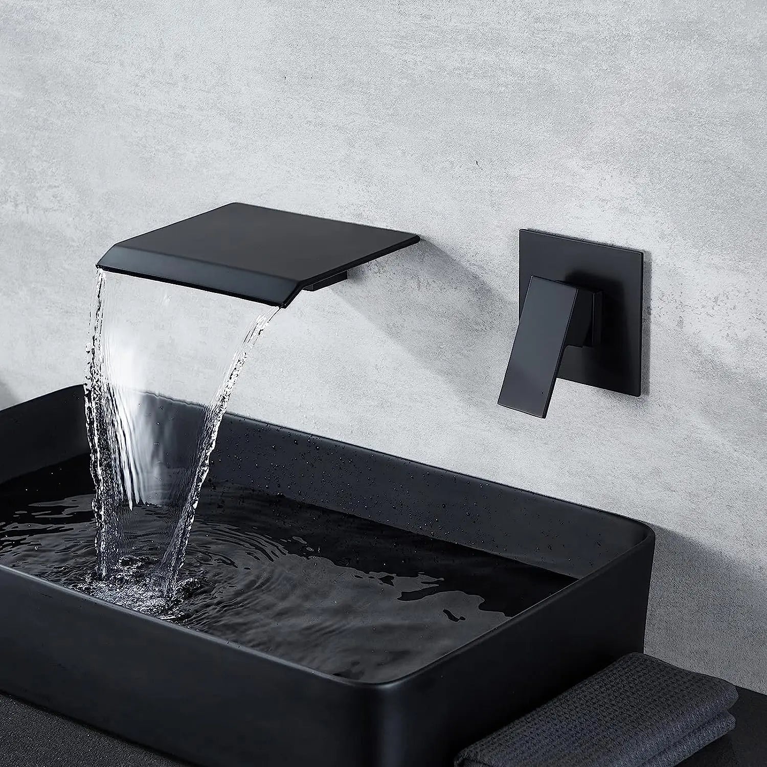 Splash-Reducing Ceramic Disc Waterfall Faucet (Wall Or Deck Mount)