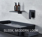 Splash-Reducing Ceramic Disc Waterfall Faucet (Wall Or Deck Mount)