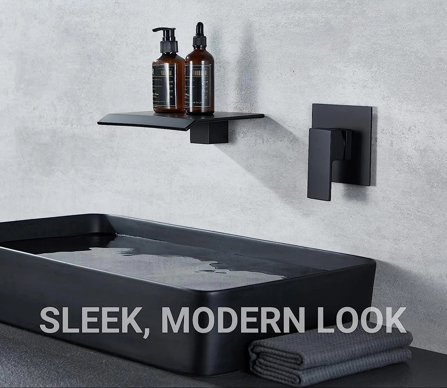 Splash-Reducing Ceramic Disc Waterfall Faucet (Wall Or Deck Mount)