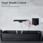 Splash-Reducing Ceramic Disc Waterfall Faucet (Wall Or Deck Mount)