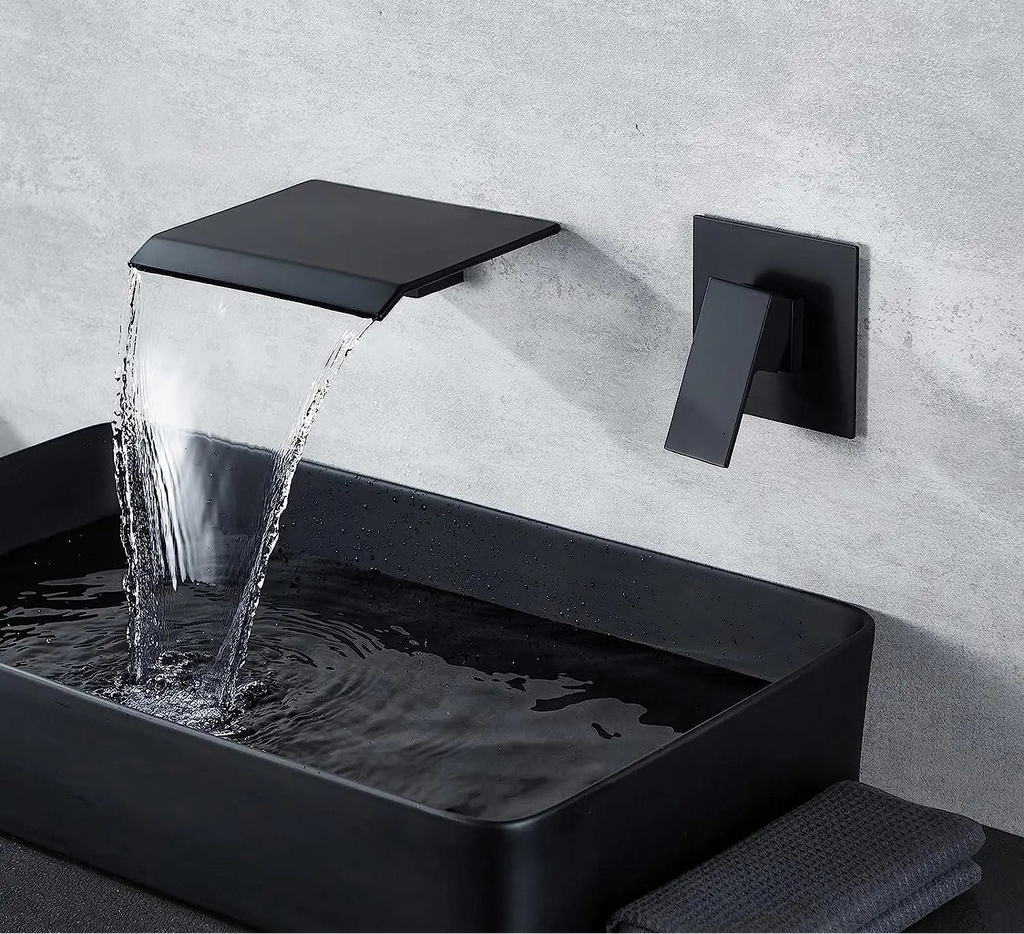 Splash-Reducing Ceramic Disc Waterfall Faucet (Wall Or Deck Mount)