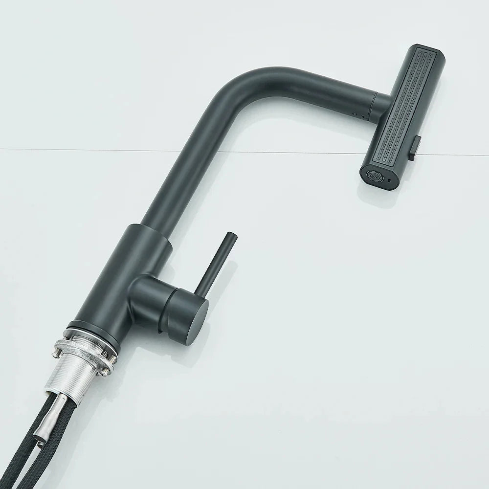 Stainless Steel 360° Swivel Pull-Down Kitchen Faucet
