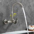 Stainless Steel 360° Swivel Wall-Mounted Kitchen Faucet (Single-Handle)