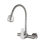 Stainless Steel 360° Swivel Wall-Mounted Kitchen Faucet (Single-Handle)