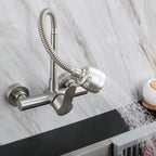 Stainless Steel 360° Swivel Wall-Mounted Kitchen Faucet (Single-Handle)