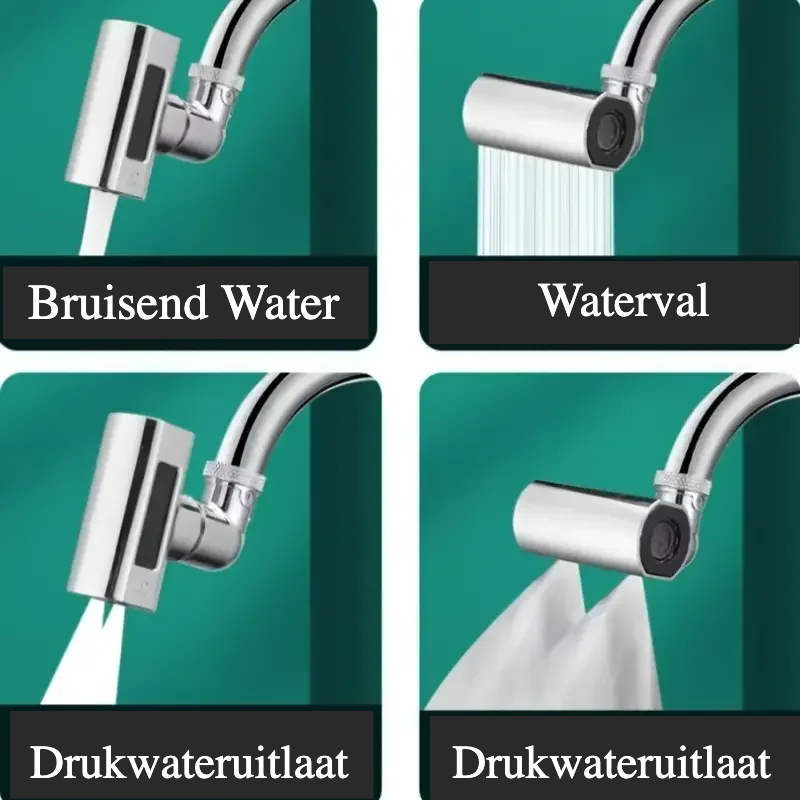 Stainless Steel 4-Mode 360° Swivel Kitchen Faucet