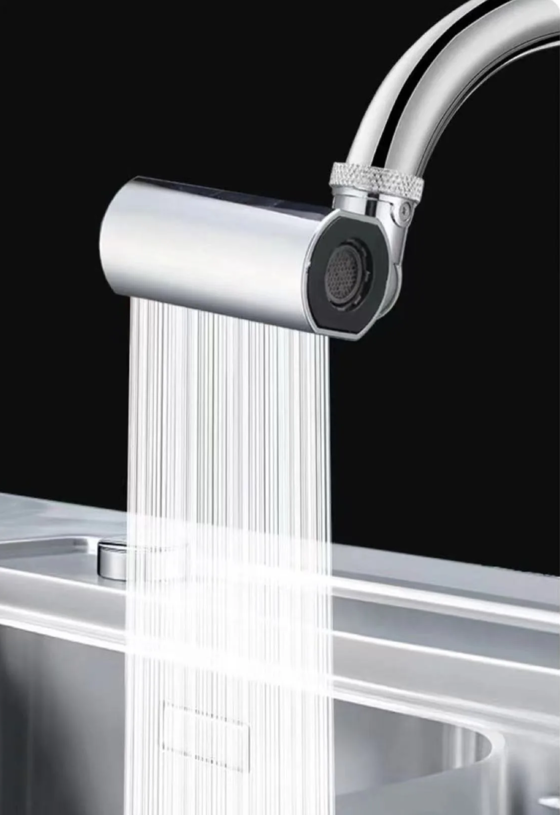 Stainless Steel 4-Mode 360° Swivel Kitchen Faucet