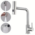 Stainless Steel 6-Function Pull-Out Kitchen Faucet