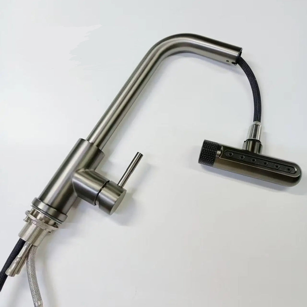 Stainless Steel 6-Function Pull-Out Kitchen Faucet