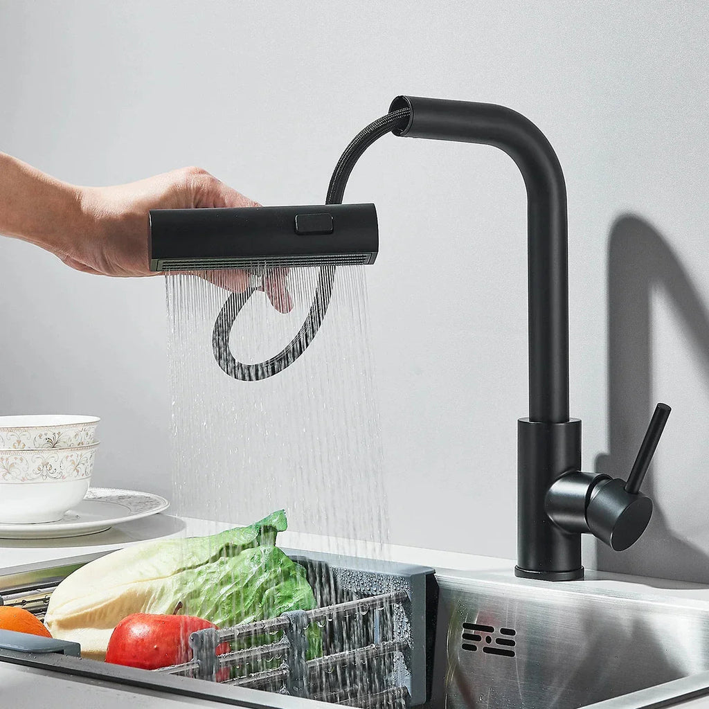 Stainless Steel 6-Function Pull-Out Kitchen Faucet