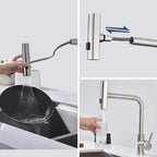 Stainless Steel 6-Function Pull-Out Kitchen Faucet