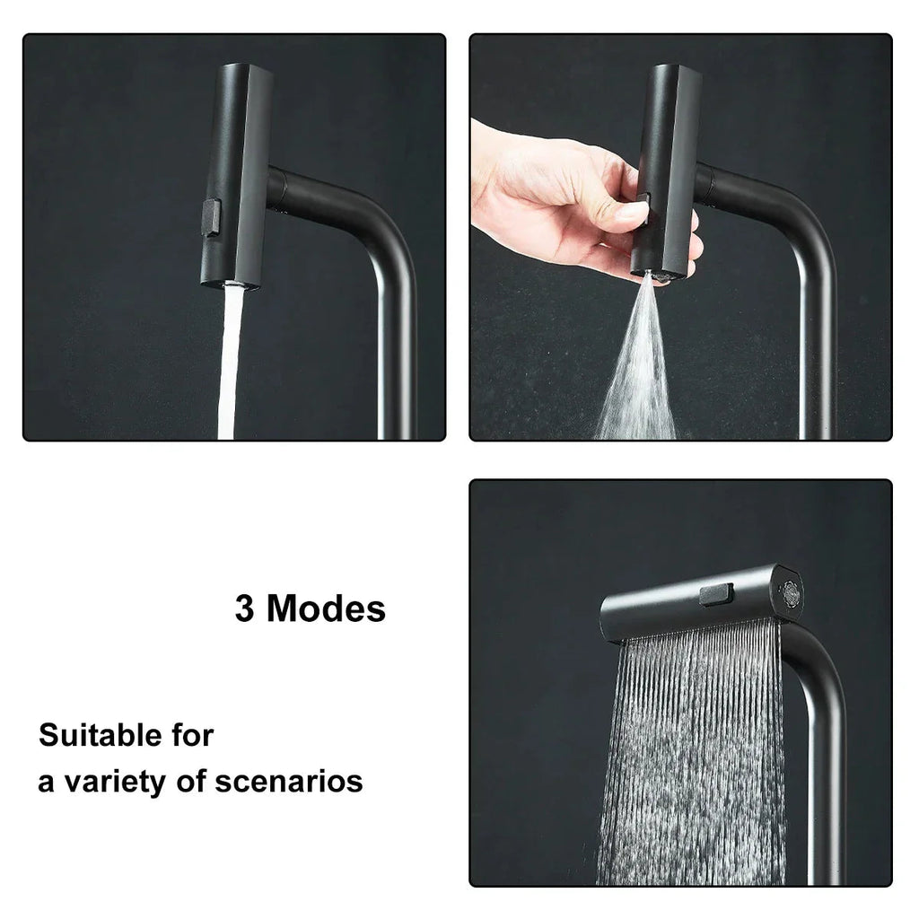 Stainless Steel 6-Function Pull-Out Kitchen Faucet