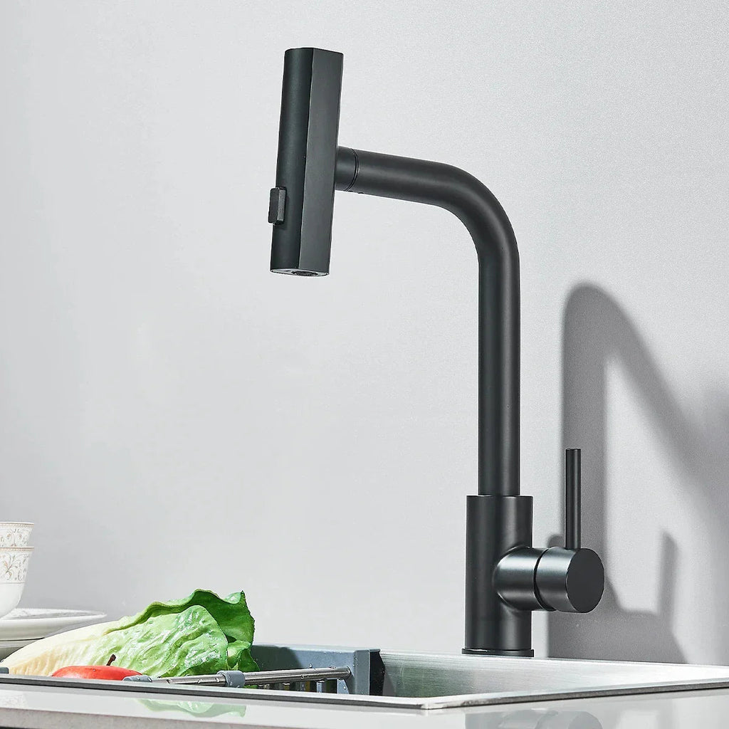 Stainless Steel 6-Function Pull-Out Kitchen Faucet