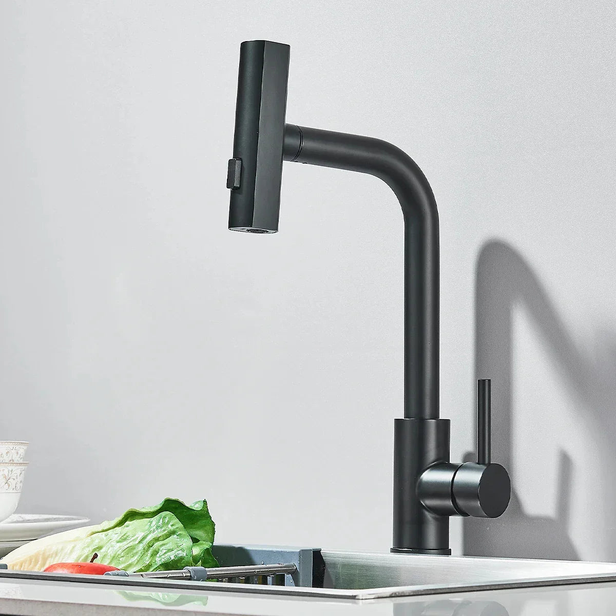Stainless Steel 6-Function Pull-Out Kitchen Faucet