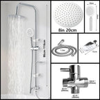 Stainless Steel Adjustable Rainfall & Handheld Bathtub Shower System