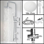 Stainless Steel Adjustable Rainfall & Handheld Bathtub Shower System