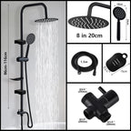Stainless Steel Adjustable Rainfall & Handheld Bathtub Shower System