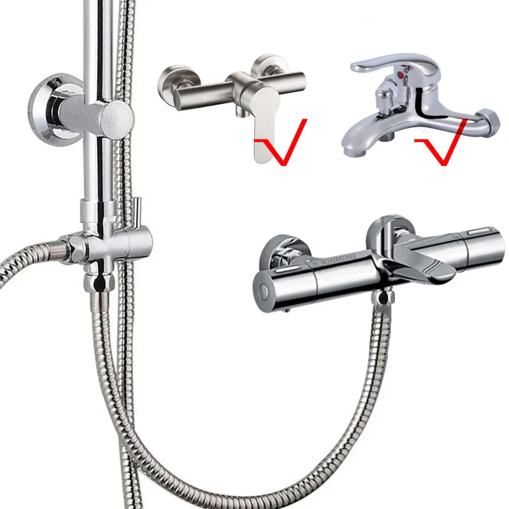 Stainless Steel Adjustable Rainfall & Handheld Bathtub Shower System