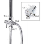 Stainless Steel Adjustable Rainfall & Handheld Bathtub Shower System