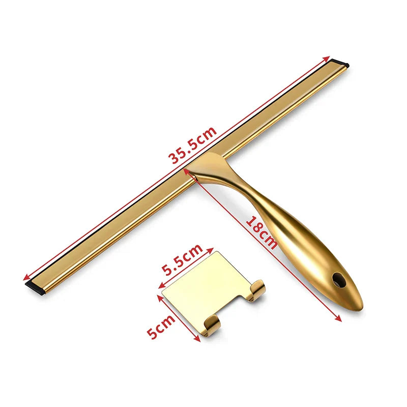 Stainless Steel Blade & Rubber Scraper Squeegee (10-14 in)