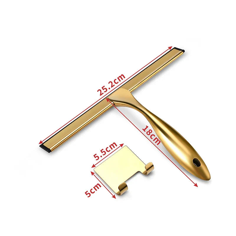 Stainless Steel Blade & Rubber Scraper Squeegee (10-14 in)