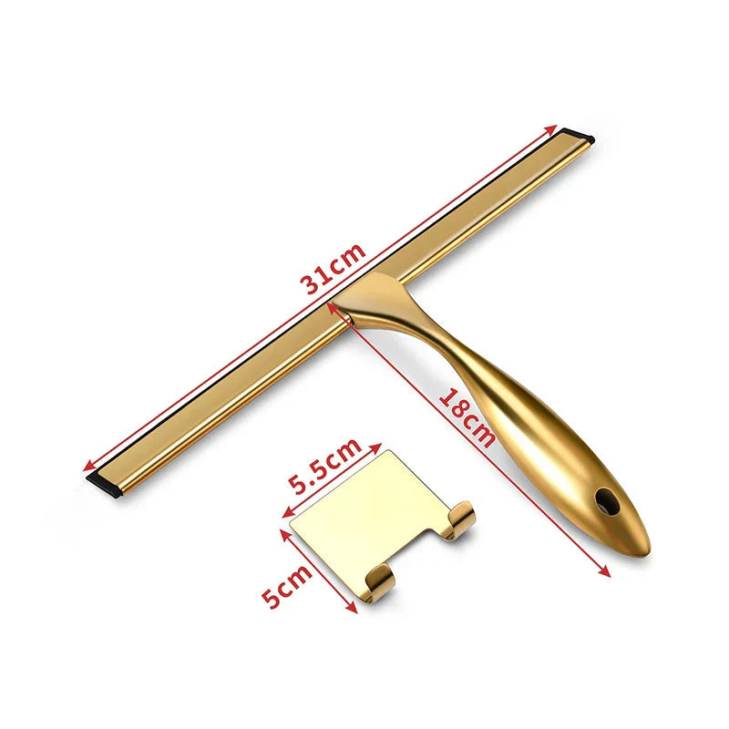 Stainless Steel Blade & Rubber Scraper Squeegee (10-14 in)