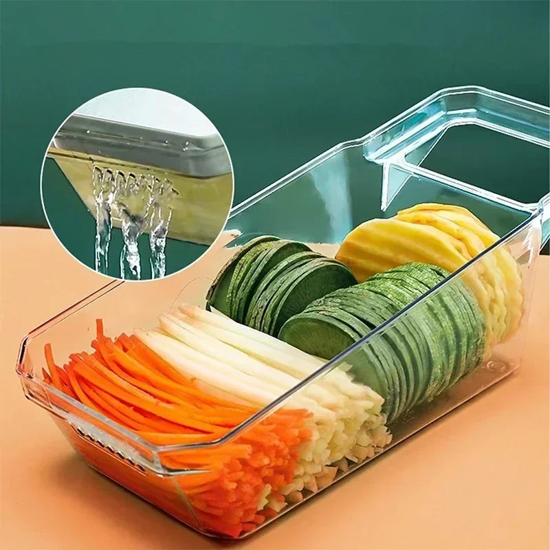 Stainless Steel Blades 6-in-1 Vegetable Slicer & Grater
