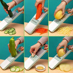 Stainless Steel Blades 6-in-1 Vegetable Slicer & Grater