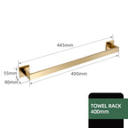 Stainless Steel Brushed Matte Bathroom Hardware Set (Wall-Mounted)