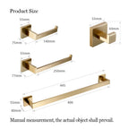 Stainless Steel Brushed Matte Bathroom Hardware Set (Wall-Mounted)
